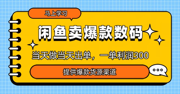 闲鱼卖爆款数码卖爆款数码，当天做当天出单，一单300＋ 第1张